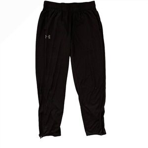 Under Armor Black/Dark Grey Lightweight Bottom-Zip Jogger Pants